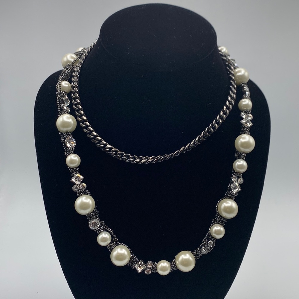 Givenchy‎ pearl and crystal necklace